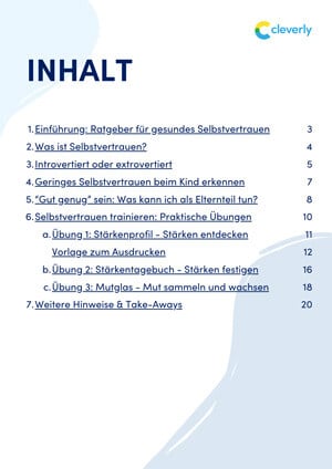 eBook Selbstvertrauen: Inhaltsverzeichnis
